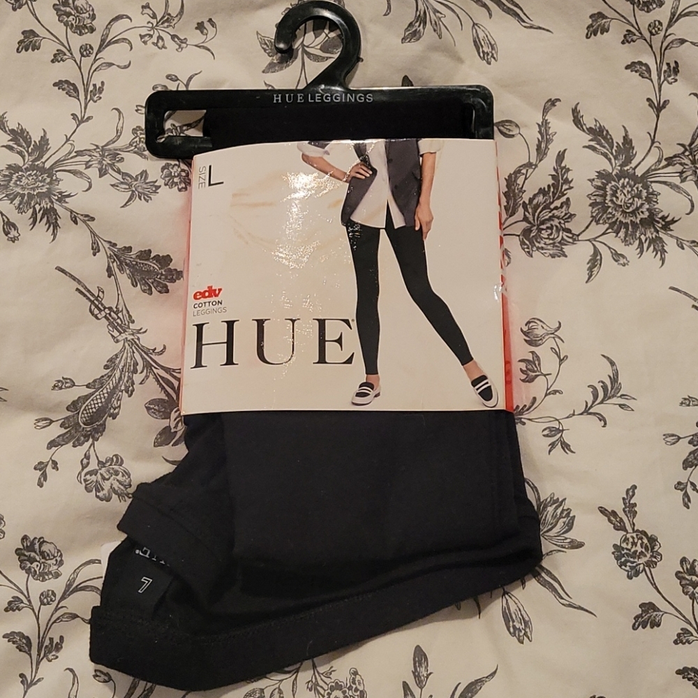 Hue Black Cotton Leggings